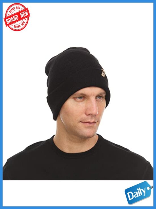 100% Merino Wool Midweight Everyday Knit Cuff Beanie Winter Hat main image 2